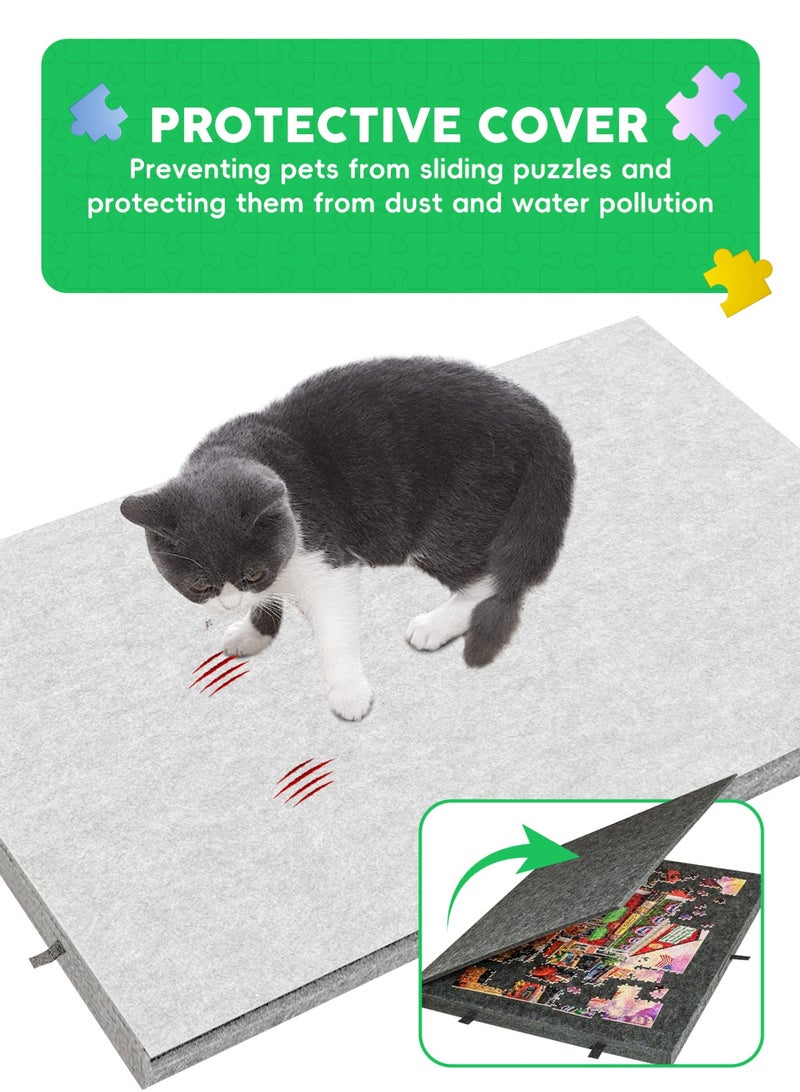 URbazaar Puzzle Board for with 6 Storage Drawers & Protective Cover – Jigsaw Puzzle Table - for Adults & Families Home Entertainment & Puzzle Building (1000 Piece Puzzle Board) - Image 4